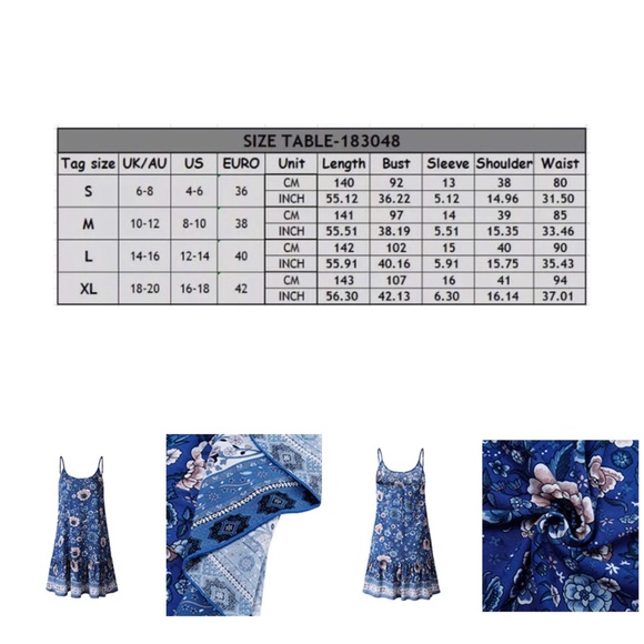 🦋HP/Spaghetti Floral Printed Ruffles Mini Dresses - Picture 8 of 8